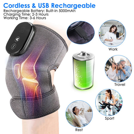 Lumilash KneeRelief Pro™ 3-in-1 Heated Massager Wrap