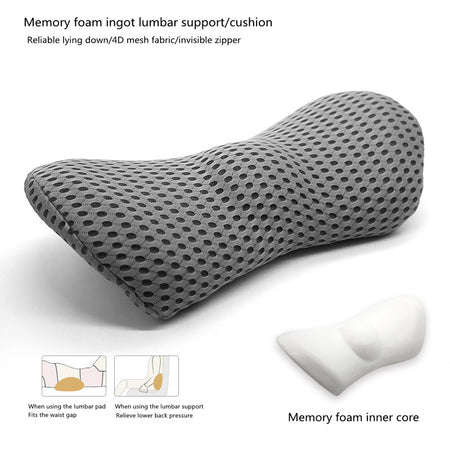 Lumilash ErgoRest™ Lumbar Support Pillow – Side Sleeper & Pregnancy Back Cushion
